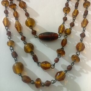 Amber Beaded Necklace